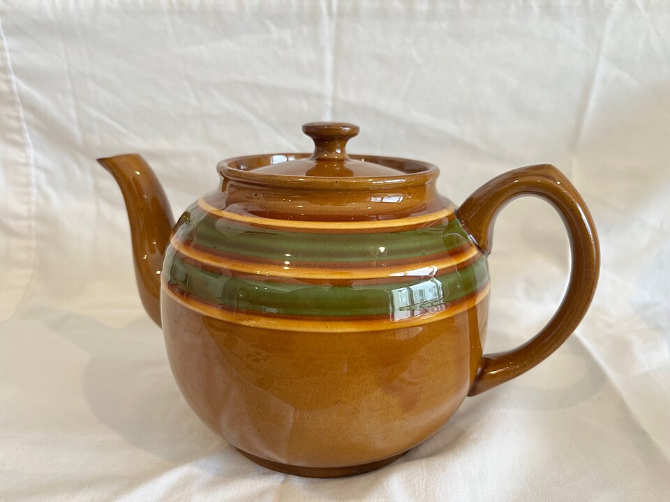 A traditional Brown Betty teapot