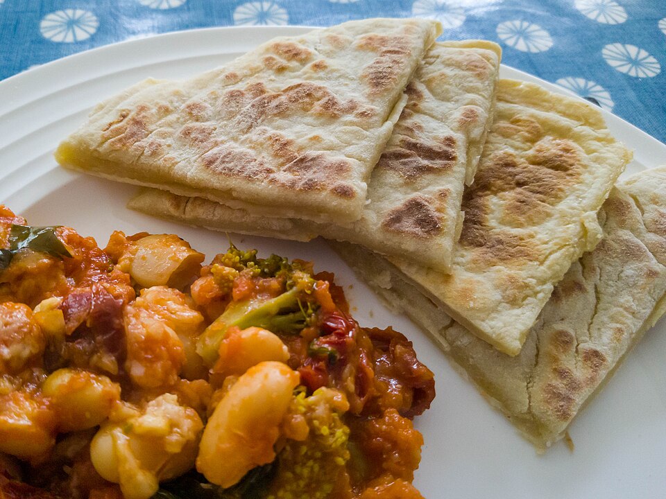 Potato bread cut into triangular farls