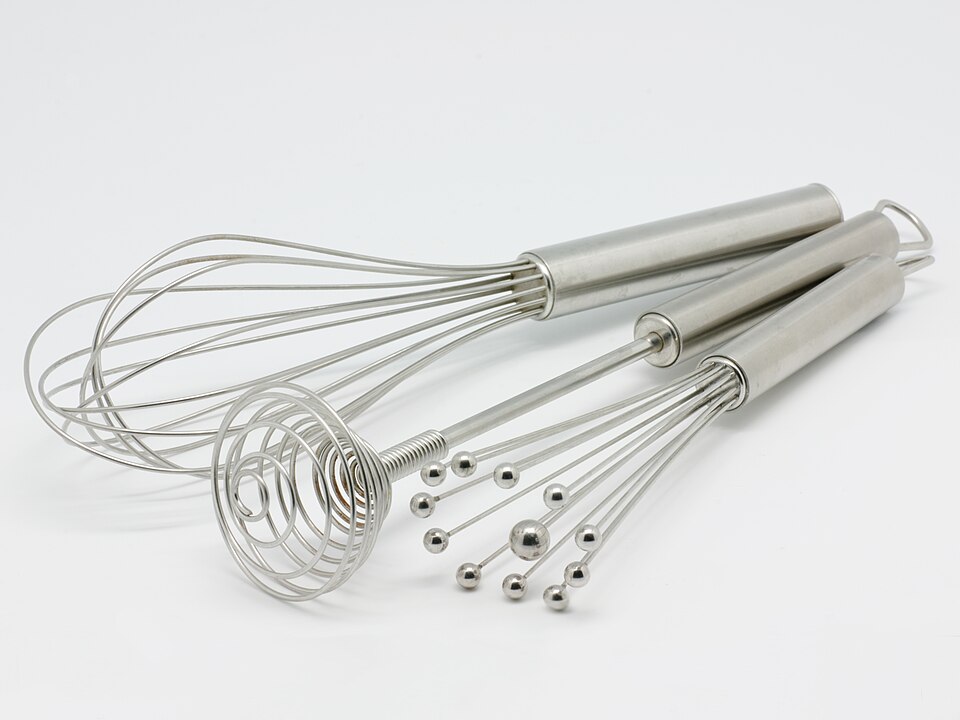 Balloon, spiral and ball whisks