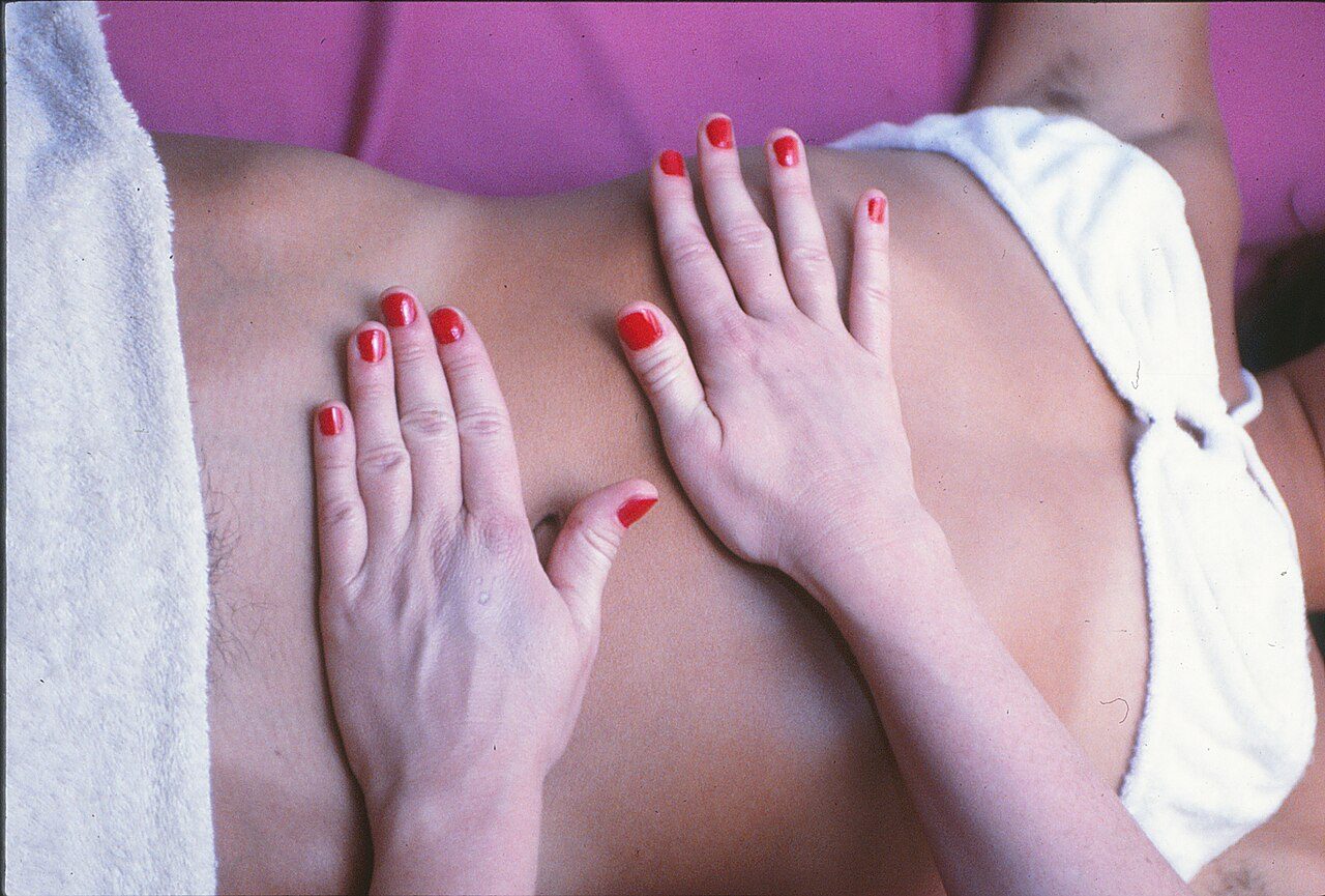 Hands giving a massage
