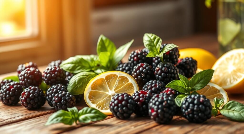 Blackberry Basil Lemonade Ingredients