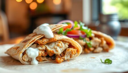 Greek-Style Chicken Shawarma Quesadillas