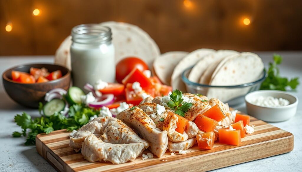 Greek-Style Chicken Shawarma Quesadillas Ingredients