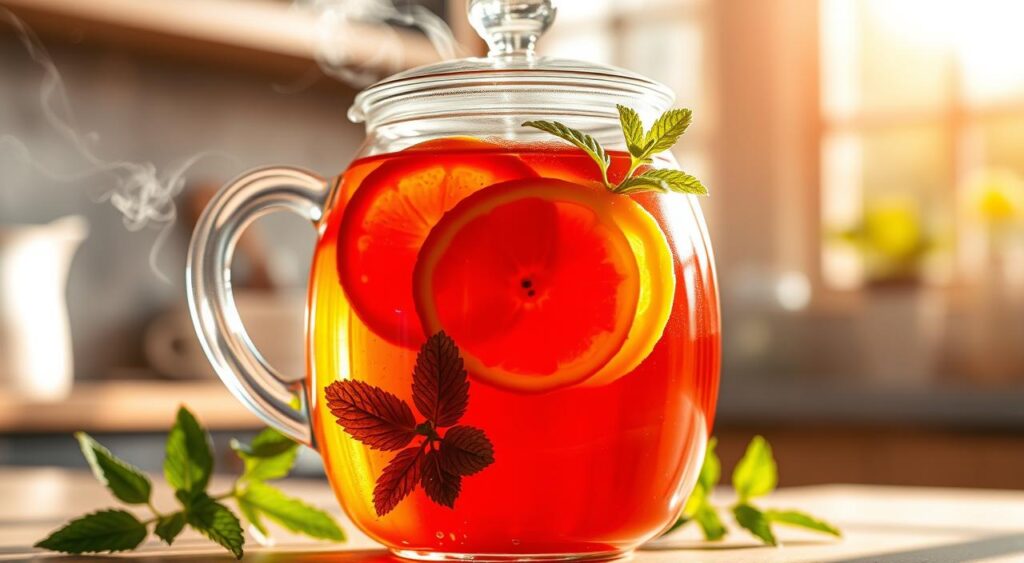Hibiscus Tea Brewing