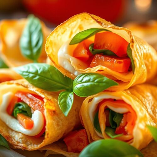 Italian Caprese Spring Rolls
