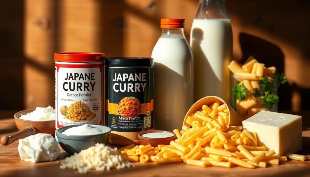 Japanese Curry Mac and Cheese ingredients