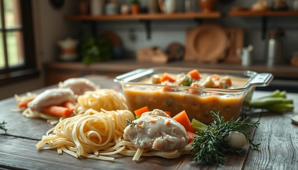 Key Ingredients for Chicken Noodle Bake