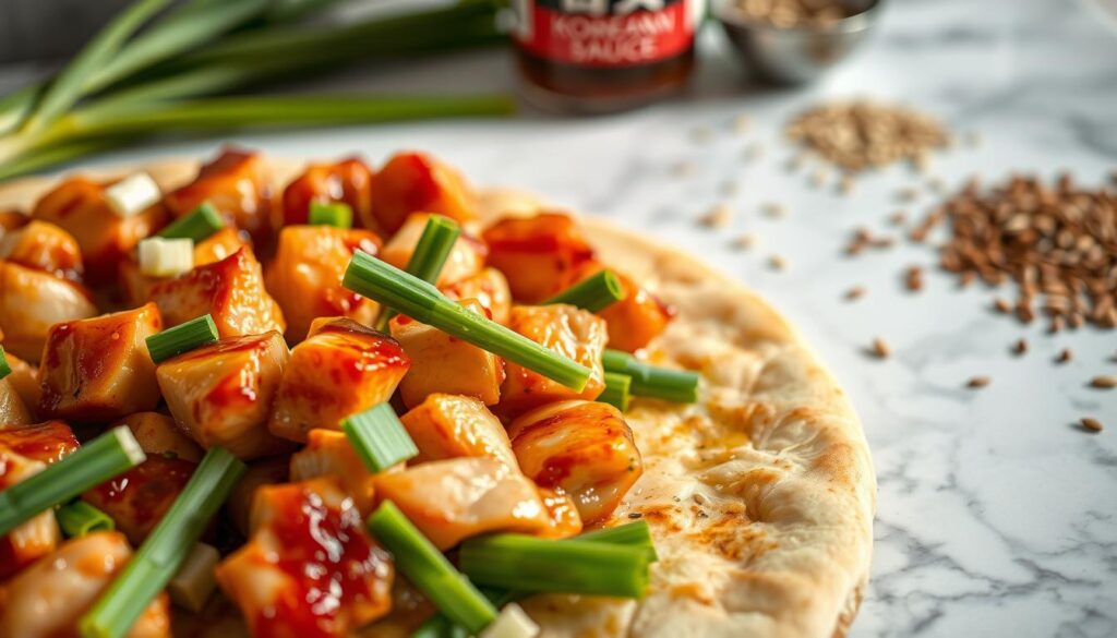 Korean BBQ Chicken Pizza Ingredients