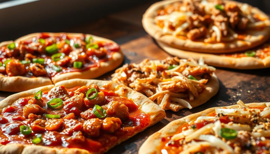Korean BBQ Chicken Pizza Variations