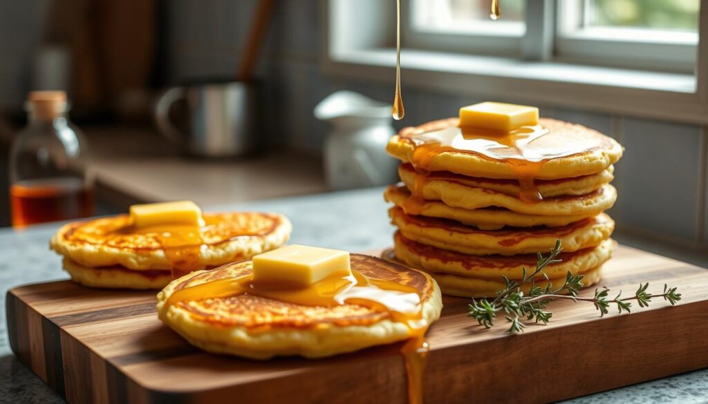 Serving suggestions for delicious corn flapjacks