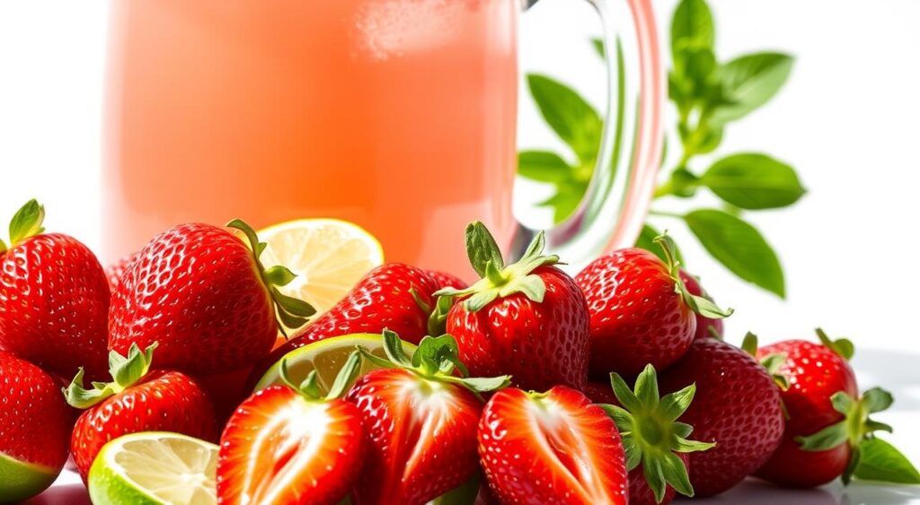 Strawberry Lime Agua Fresca Ingredients