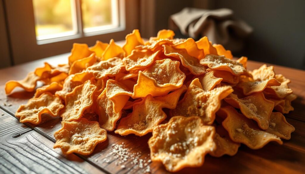 baked pasta chips