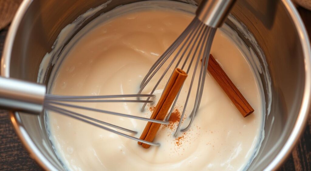 blending rice mixture for horchata recipe