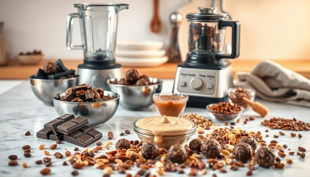 chocolate tahini energy balls equipment