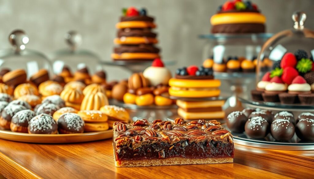 decadent desserts presentation