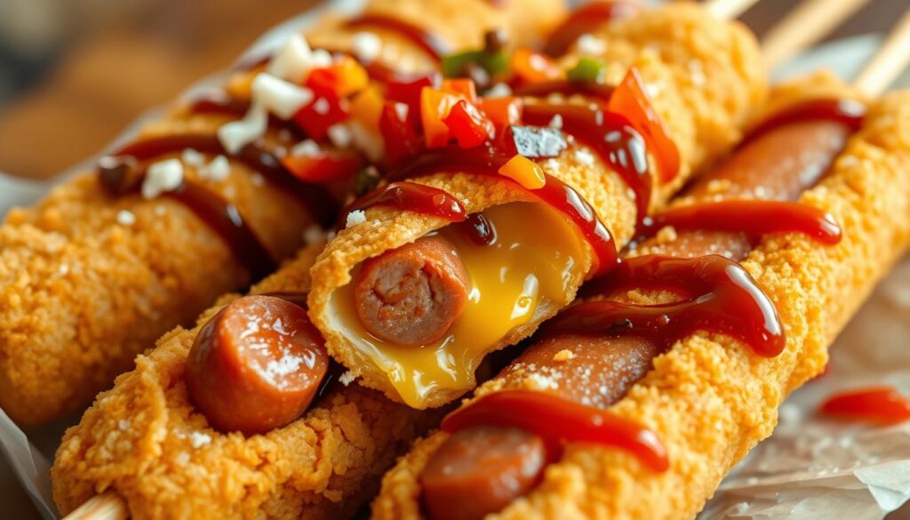 delicious Korean corn dogs
