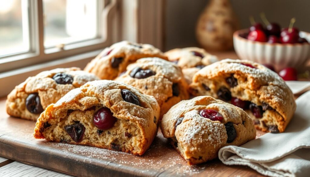 delicious chocolate cherry scones