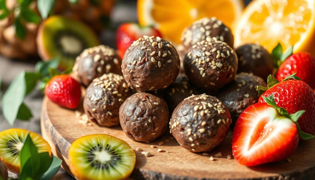 energy-boosting treats chocolate tahini balls