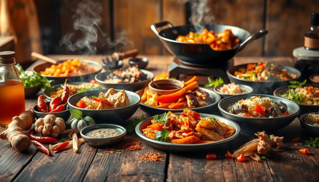 global cuisines spicy-sweet fusion