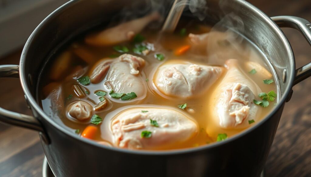homemade chicken broth