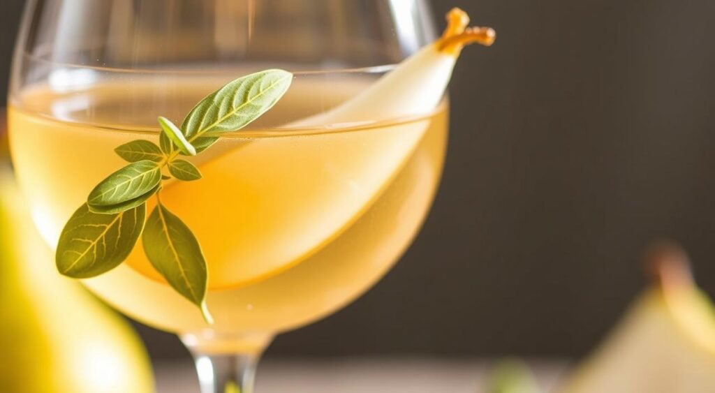 pear sage spritzer garnish