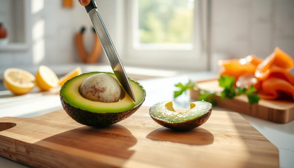 preparing avocado