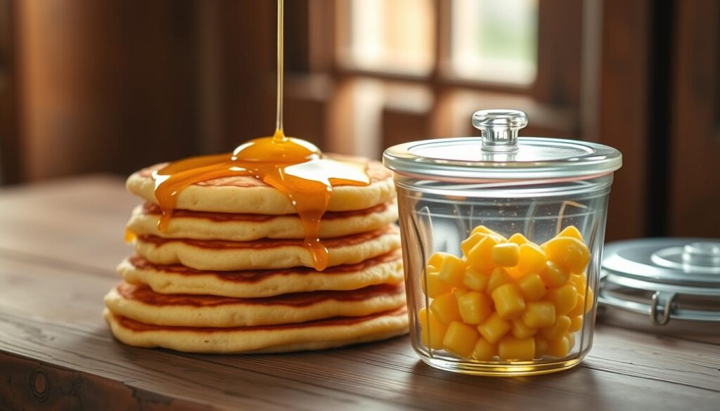 storing leftover corn pancakes
